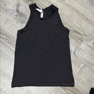 Athleta Black Ribbed Top